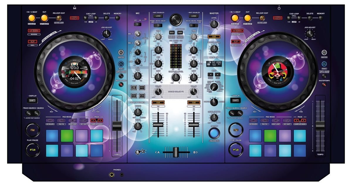 Pioneer DJ DDJ 800 Skin Bubble Space