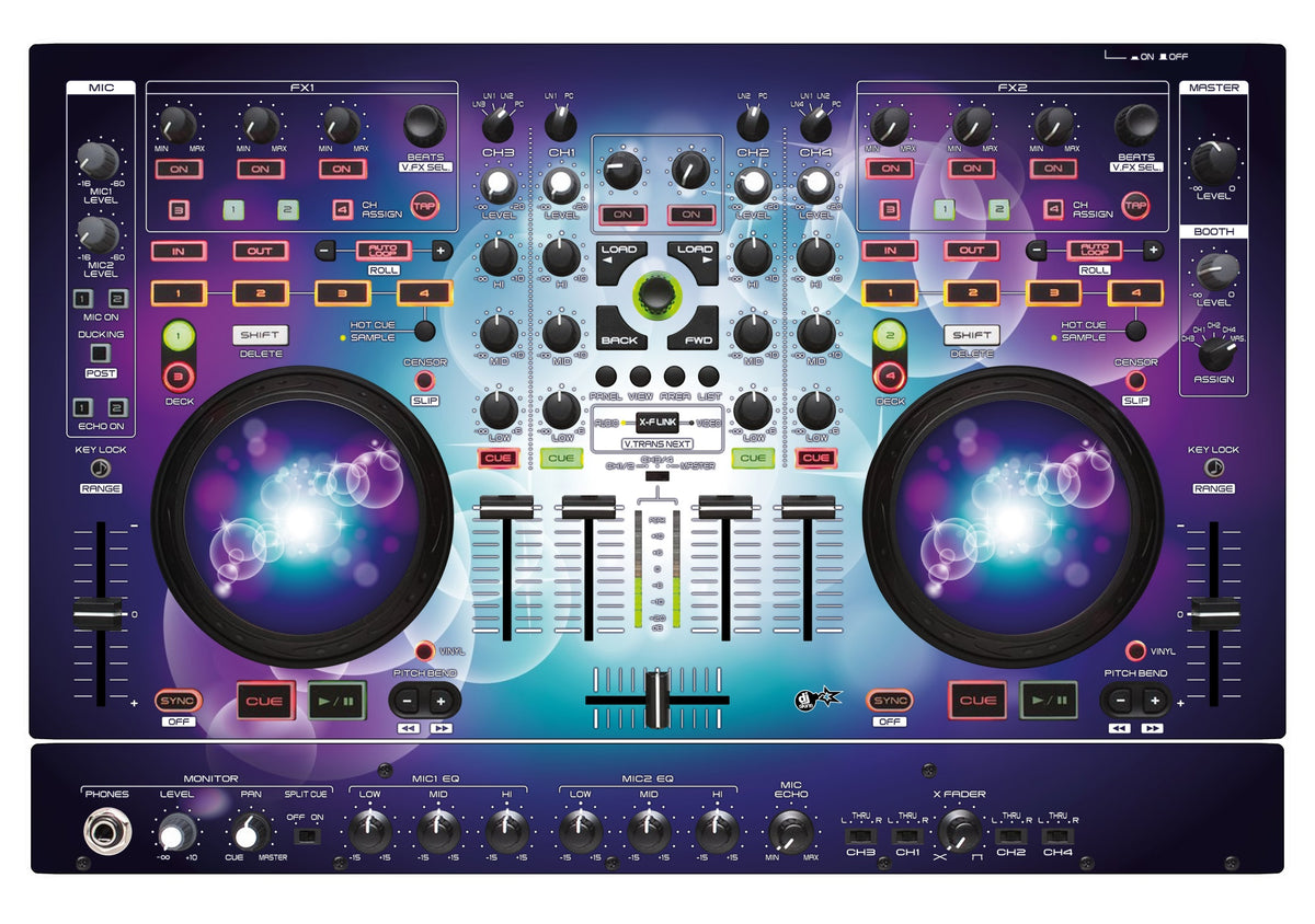 Denon DJ MC 6000 MK2 Skin Ridge Blue Light