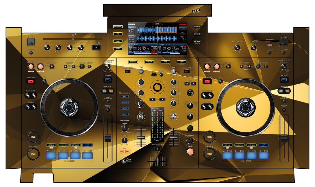 Pioneer DJ XDJ RX Skin Golden Polygon