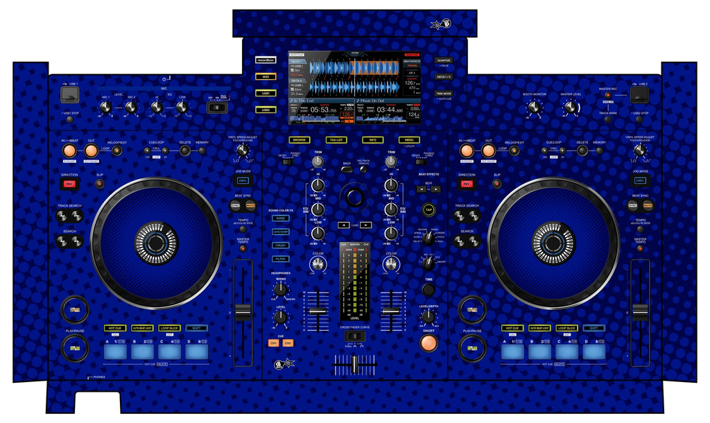 Pioneer DJ XDJ RX Skin Gradienter Blue