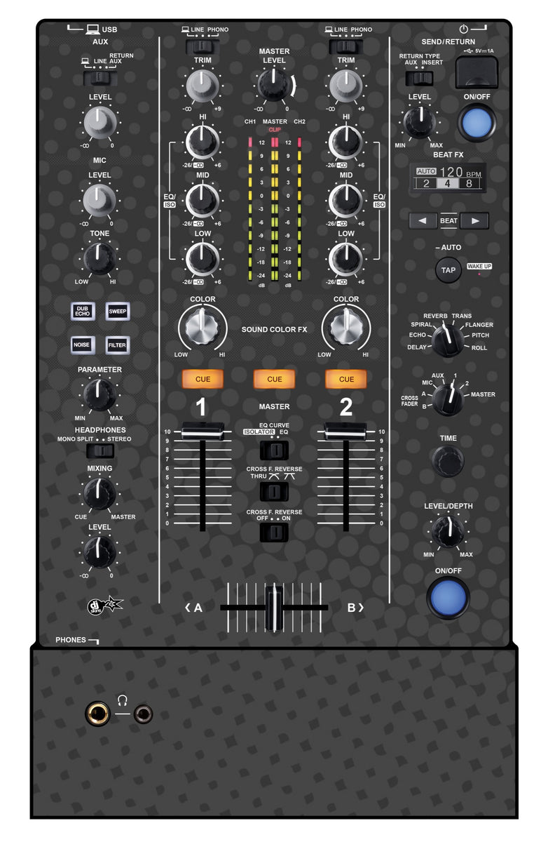 DJ Skins® Pioneer DJ DJM 450 Skin Gradienter Grey