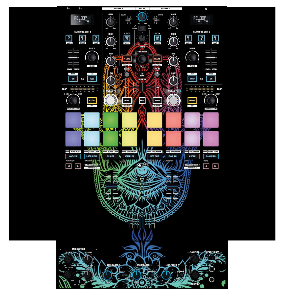 Reloop Elite Skin Sparkasm Red