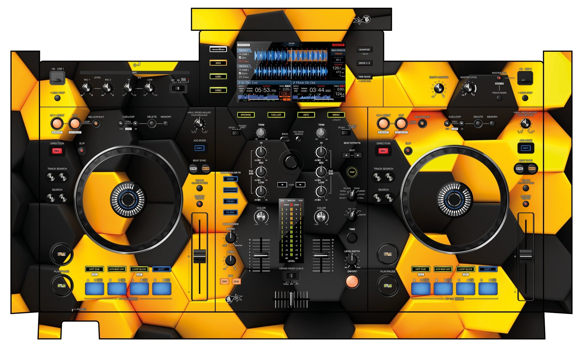 Pioneer DJ XDJ RX Skin Honeycomb