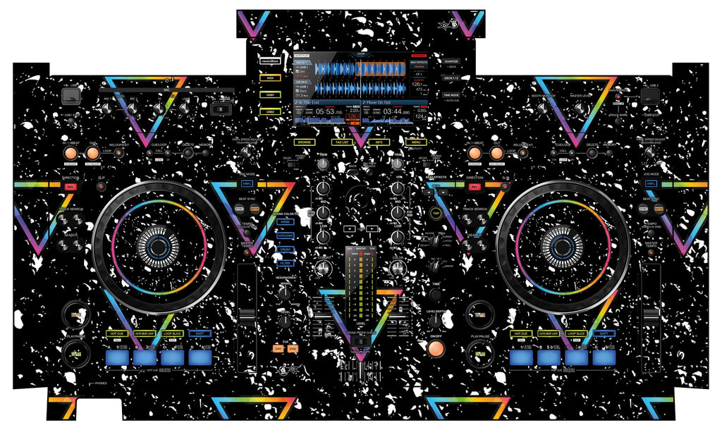 Pioneer DJ XDJ RX Skin Minimal Rainbow