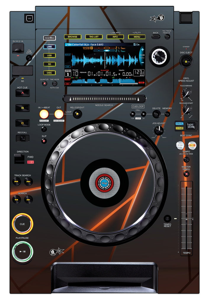 Pioneer DJ CDJ 2000 NEXUS Skin Rifter Orange