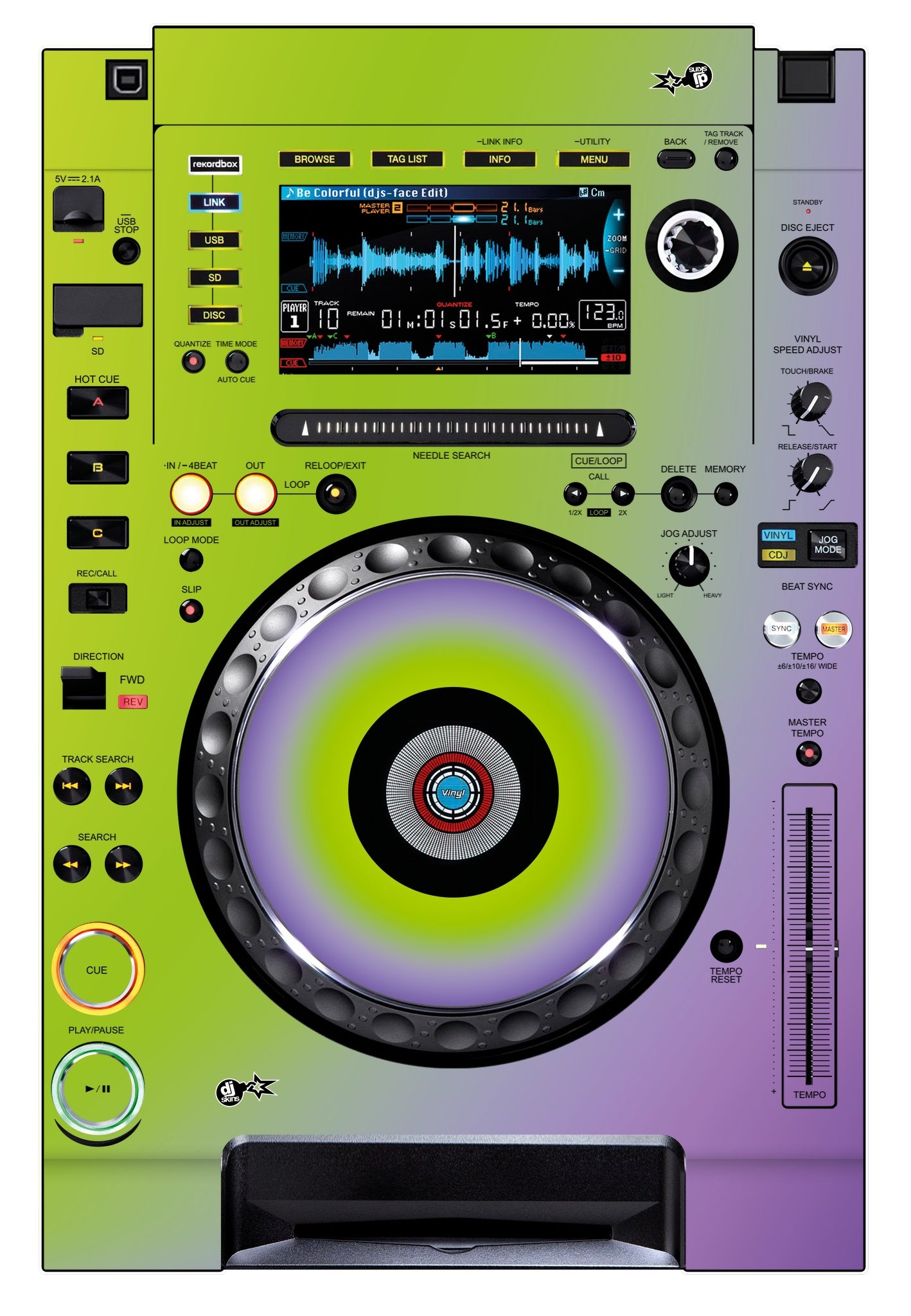 Pioneer DJ CDJ 2000 NEXUS Skin Smooth Gradienter V1