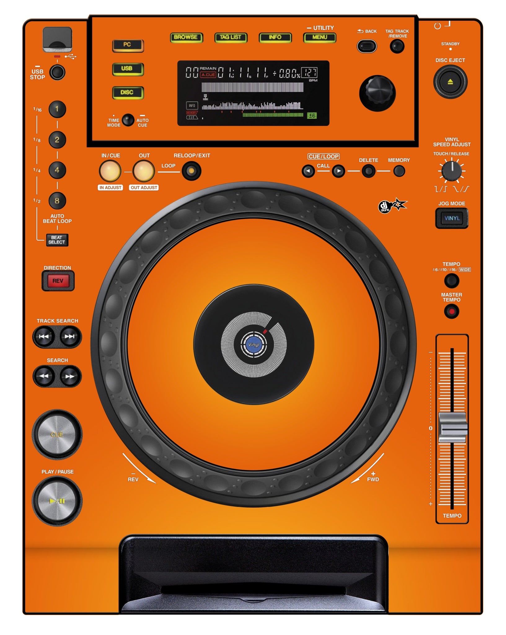 Pioneer DJ CDJ 850 Skin Sunset