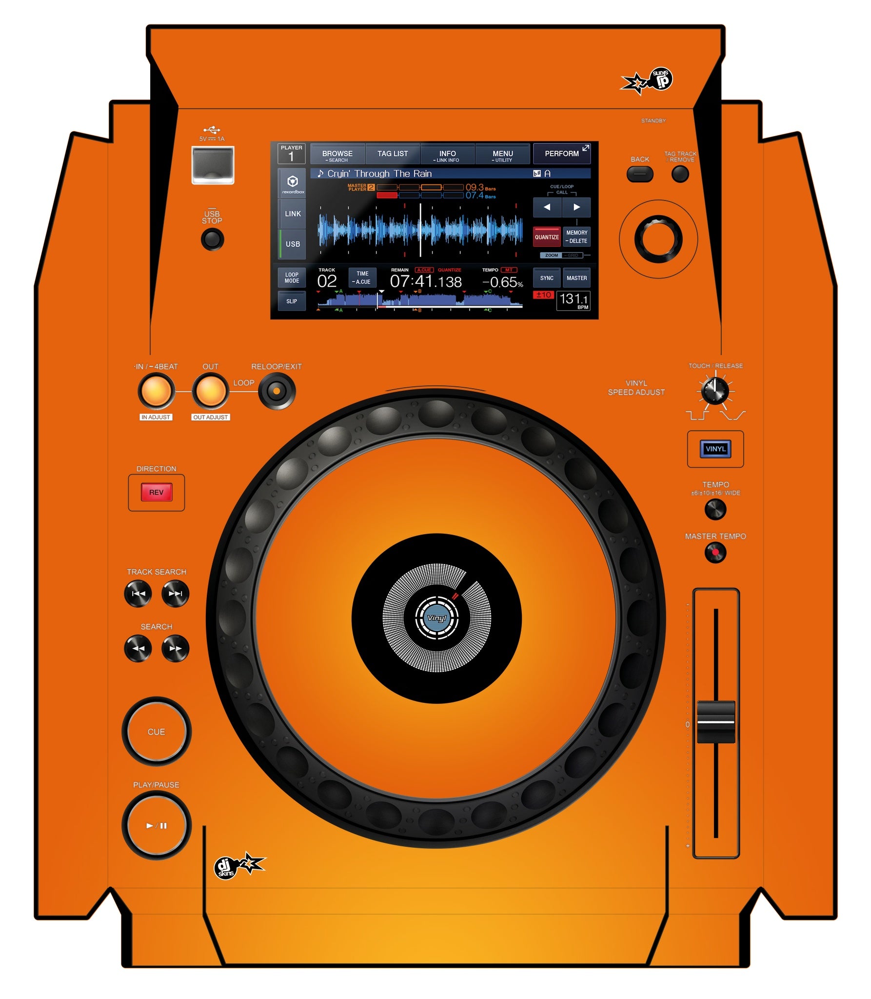 Pioneer DJ XDJ 1000 Skin Sunset