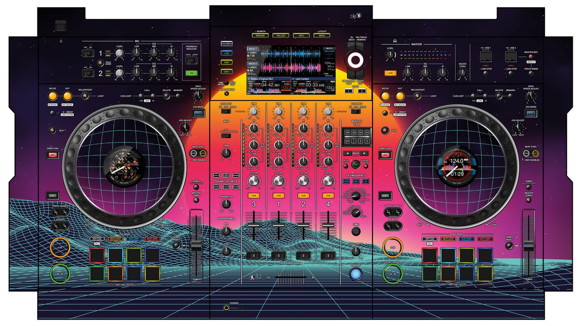 Pioneer DJ XDJ XZ Skin Synthwave Horizon