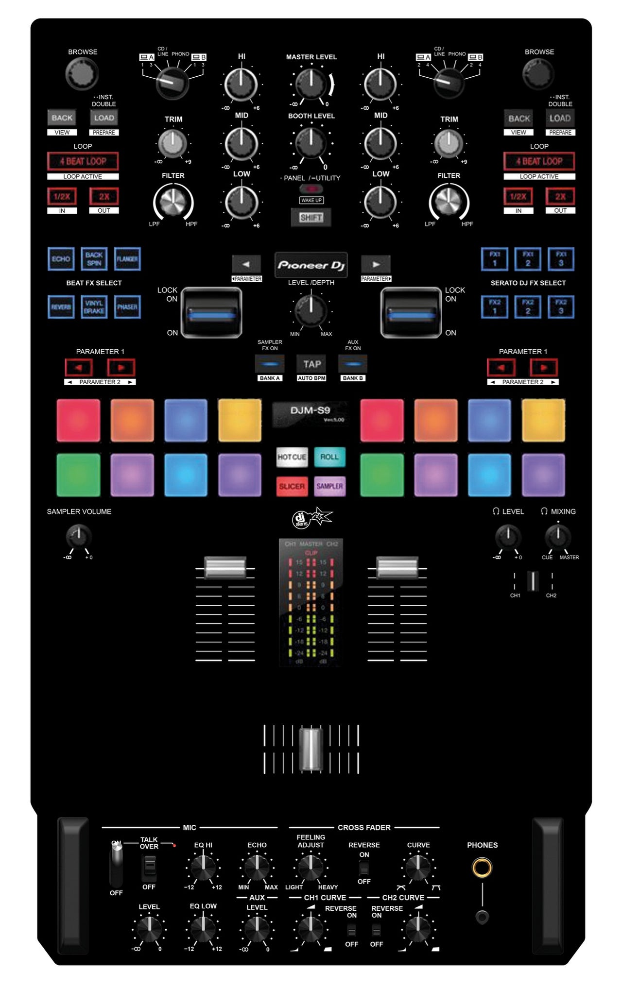 Pioneer DJ DJM S9 Skin Black