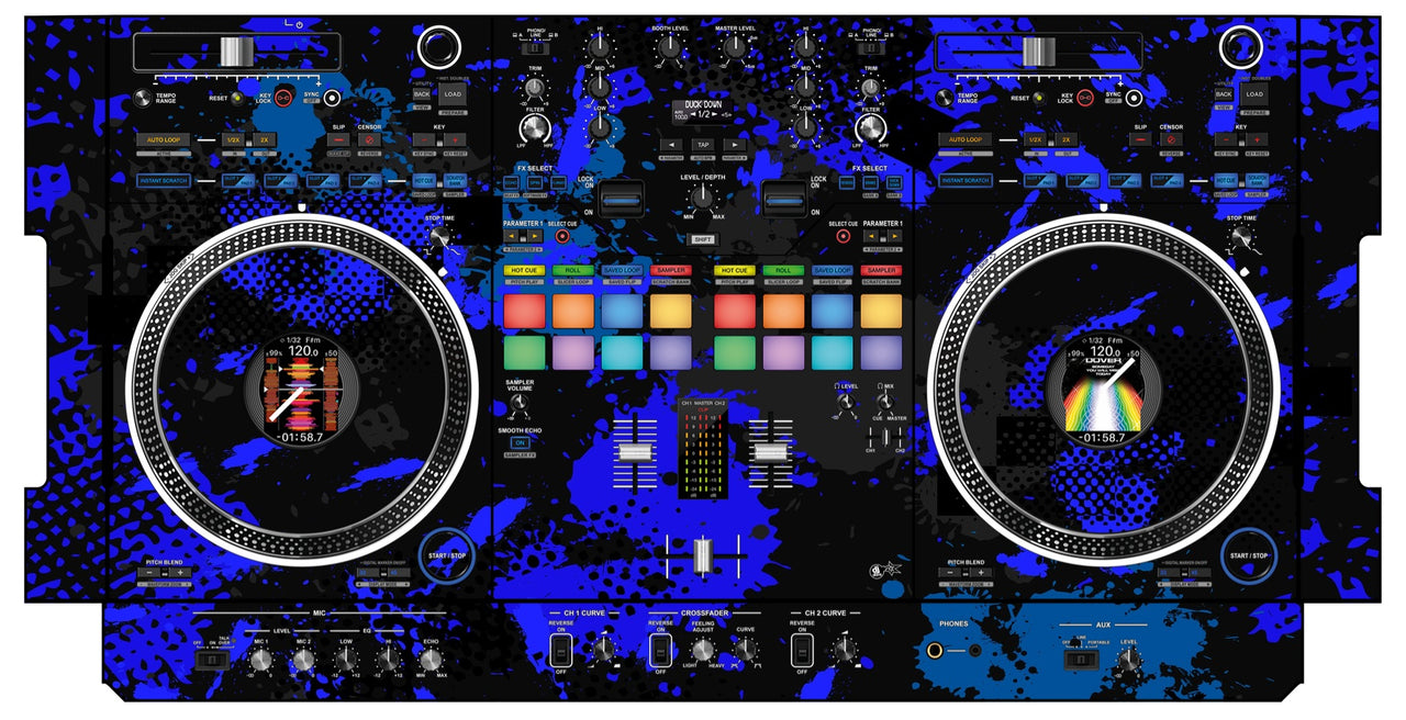 Pioneer DJ DDJ REV 7 Skin Conflict Blue