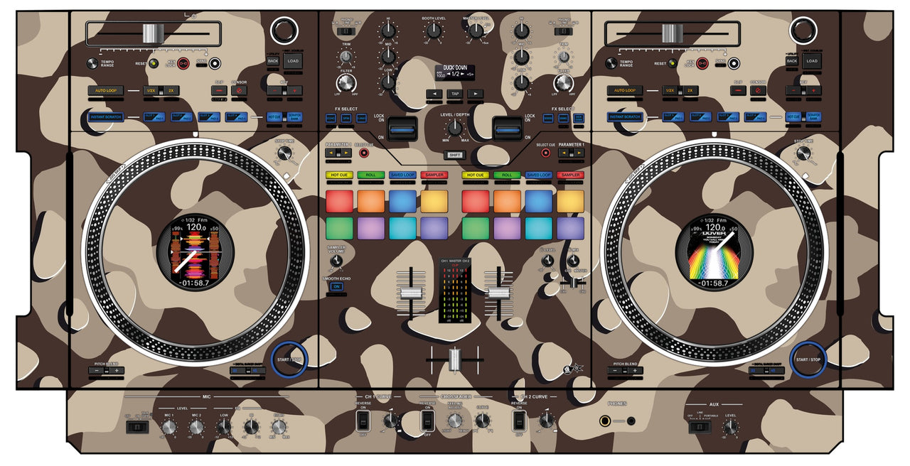 Pioneer DJ DDJ REV 7 Skin Camo Desert