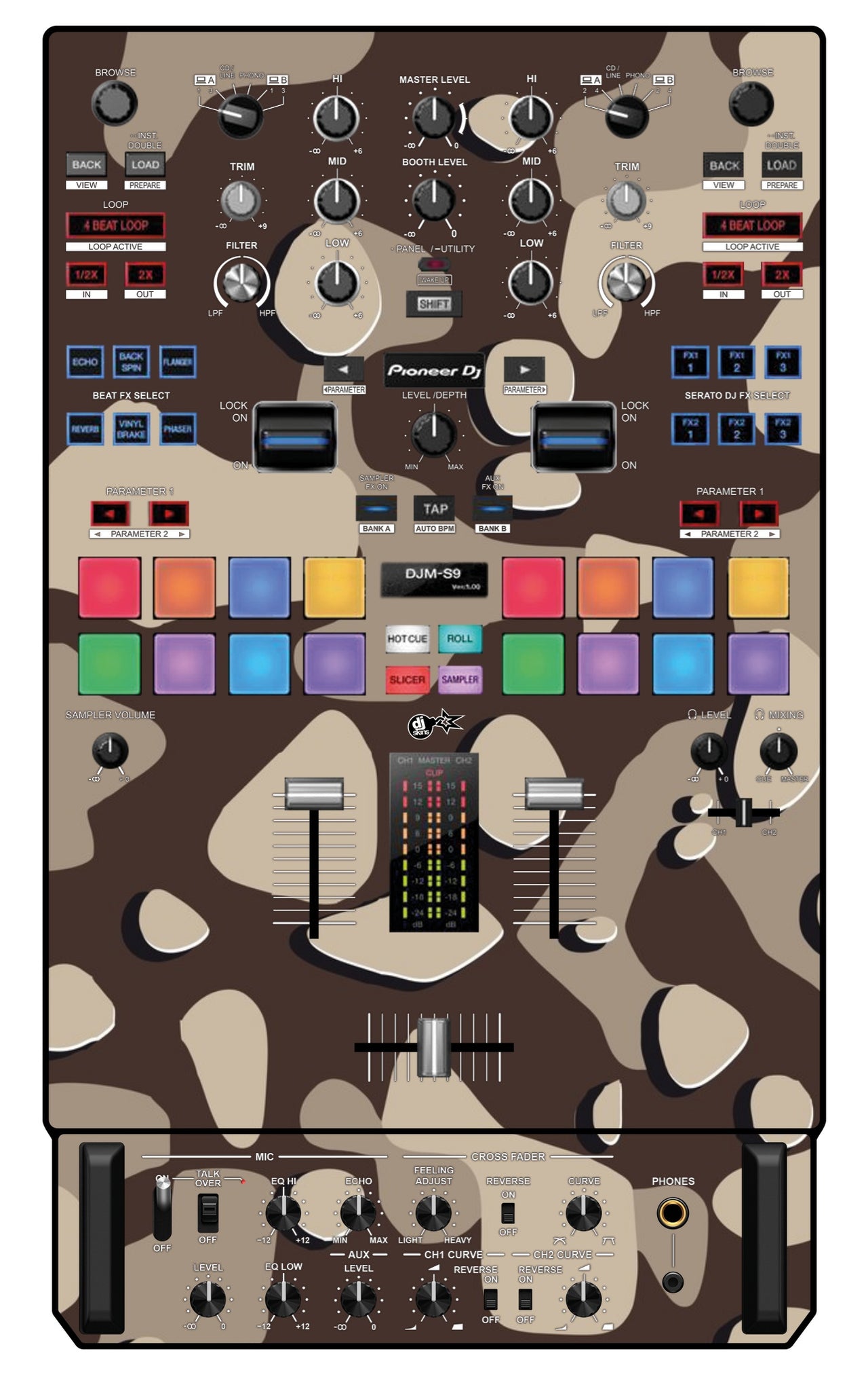 Pioneer DJ DJM S9 Skin Camo Desert