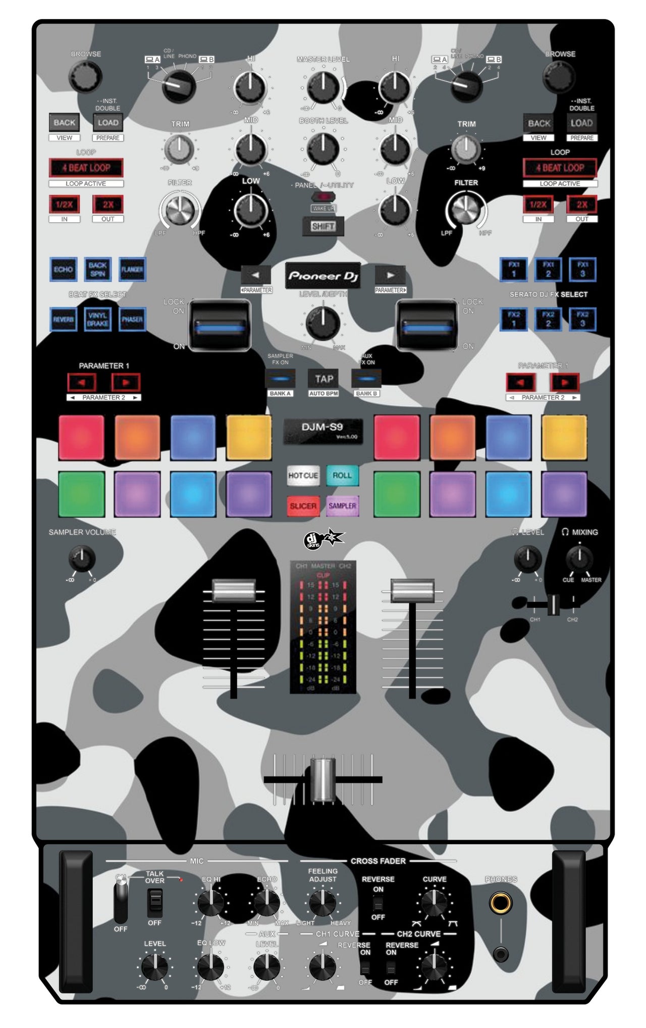 Pioneer DJ DJM S9 Skin Camo Snow
