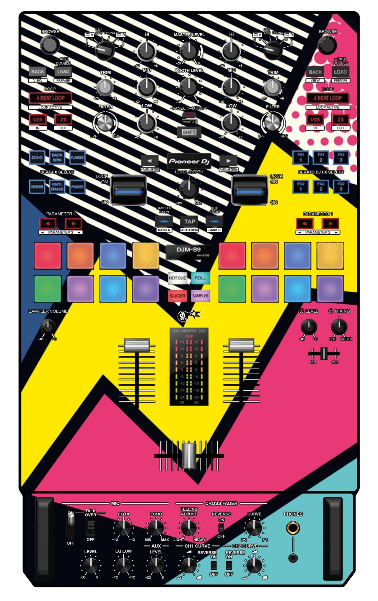 Pioneer DJ DJM S9 Skin Comic