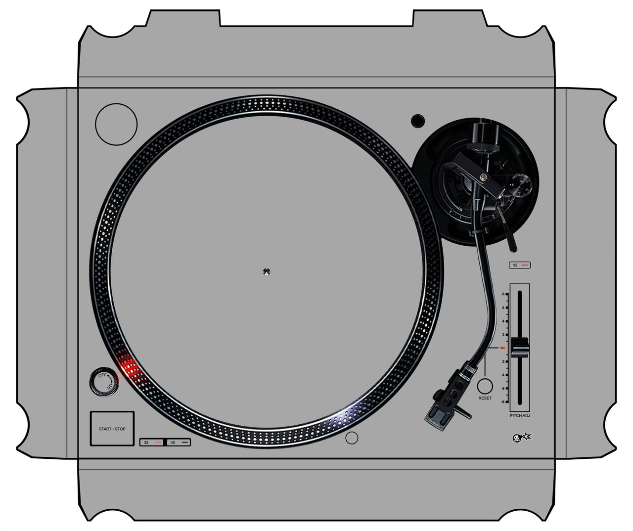 Technics 1200 / 1210 MK7 Skin Concrete Grey