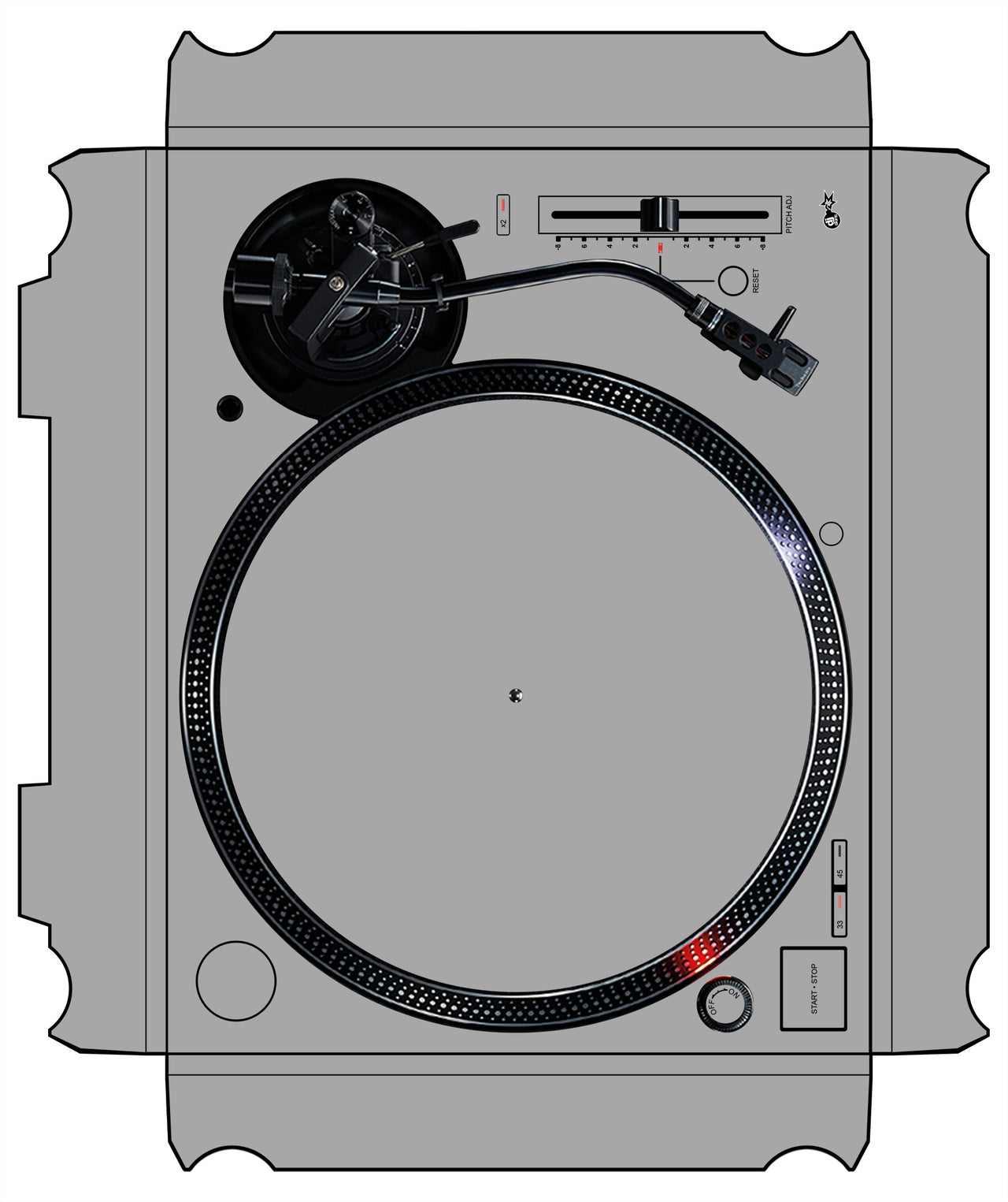 Technics 1200 / 1210 MK7 VERTICAL Skin Concrete Grey