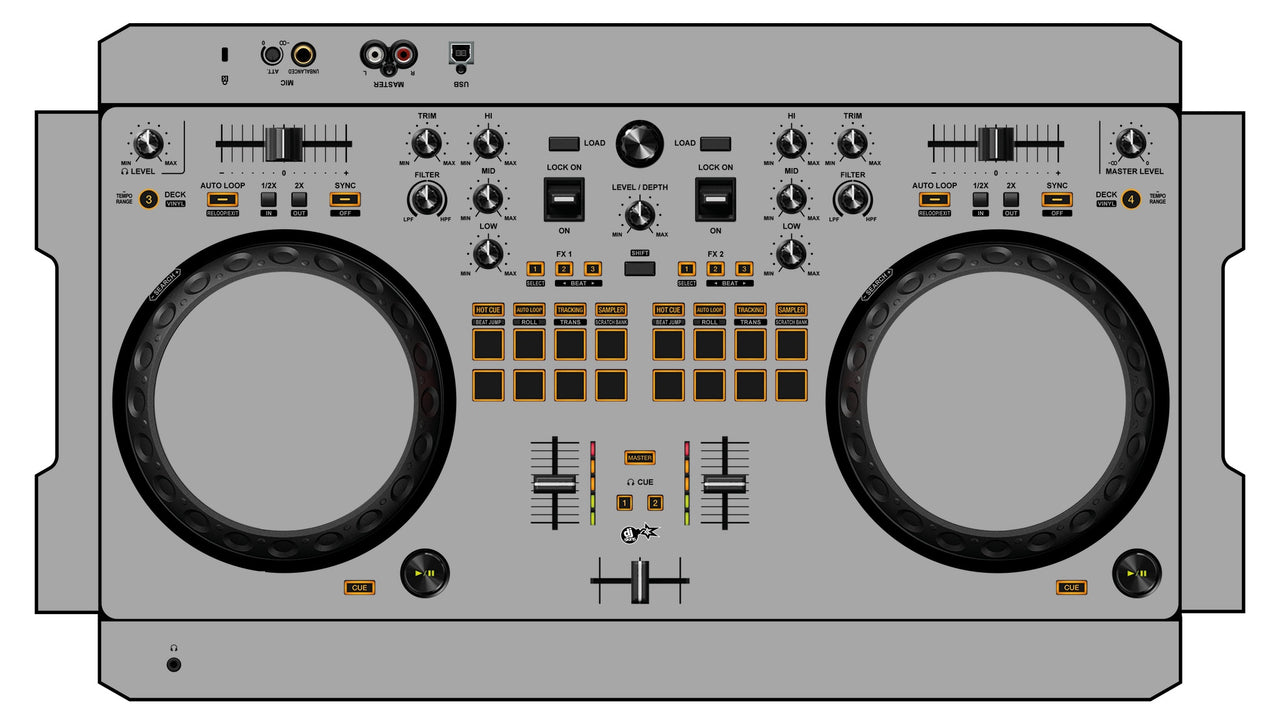 Pioneer DJ DDJ REV 1 Skin Concrete Grey