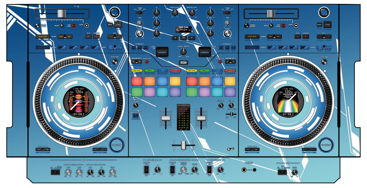 Pioneer DJ DDJ REV 7 Skin Constructor Blue