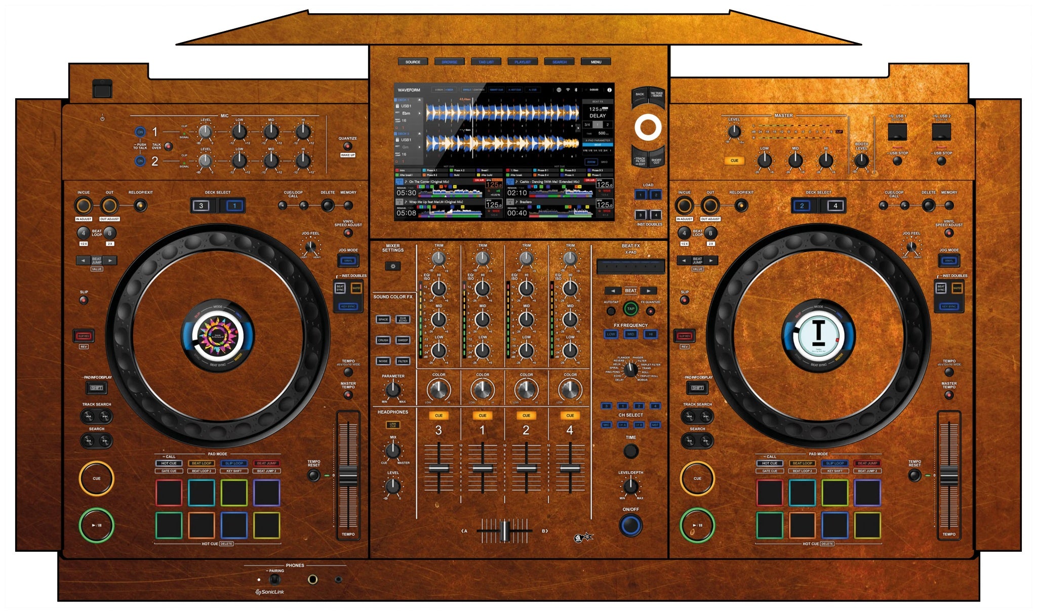 AlphaTheta XDJ AZ Skin Copper