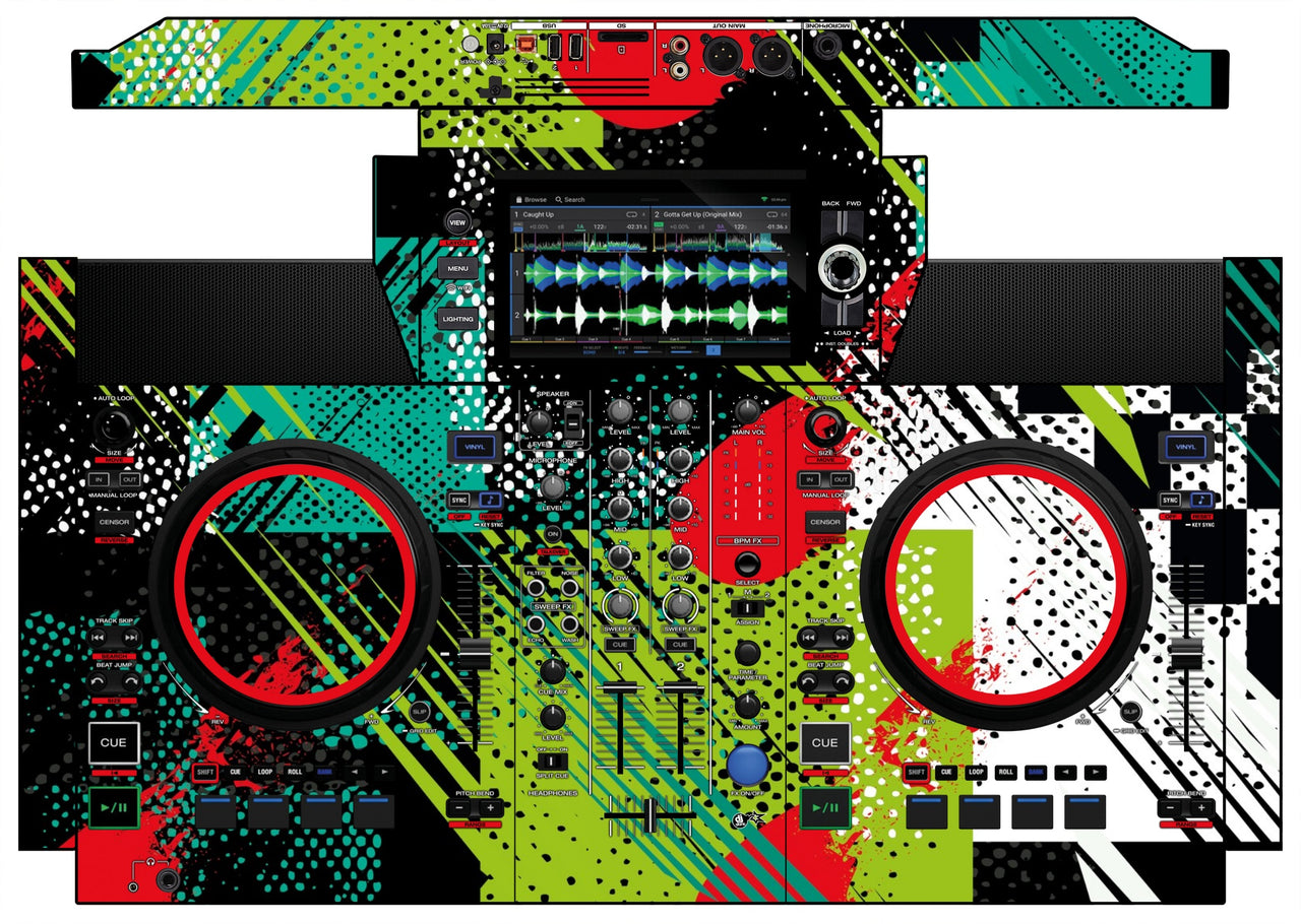 Denon DJ SC Live 2 Skin Fractor Green