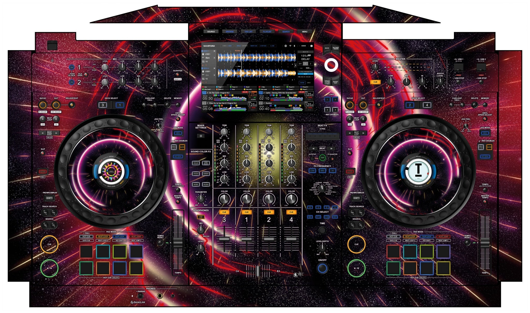 AlphaTheta XDJ AZ Skin Futurewarp