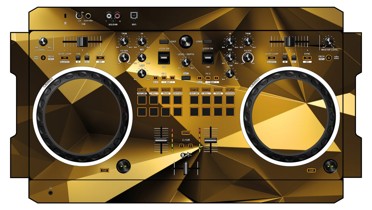 Pioneer DJ DDJ REV 1 Skin Golden Polygon