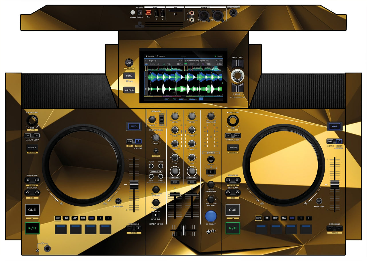 Denon DJ SC Live 2 Skin Golden Polygon