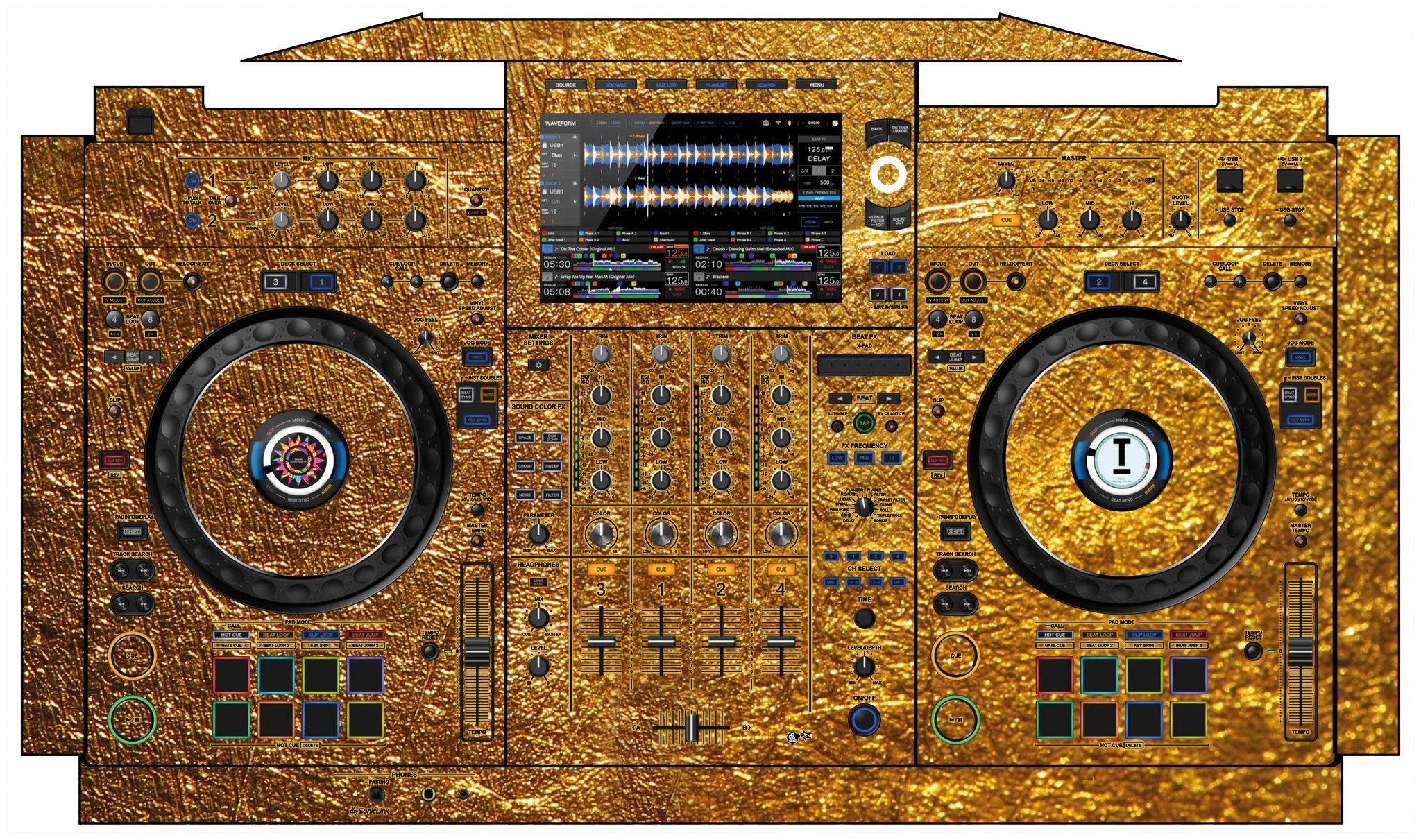 AlphaTheta XDJ AZ Skin Golden Treasure