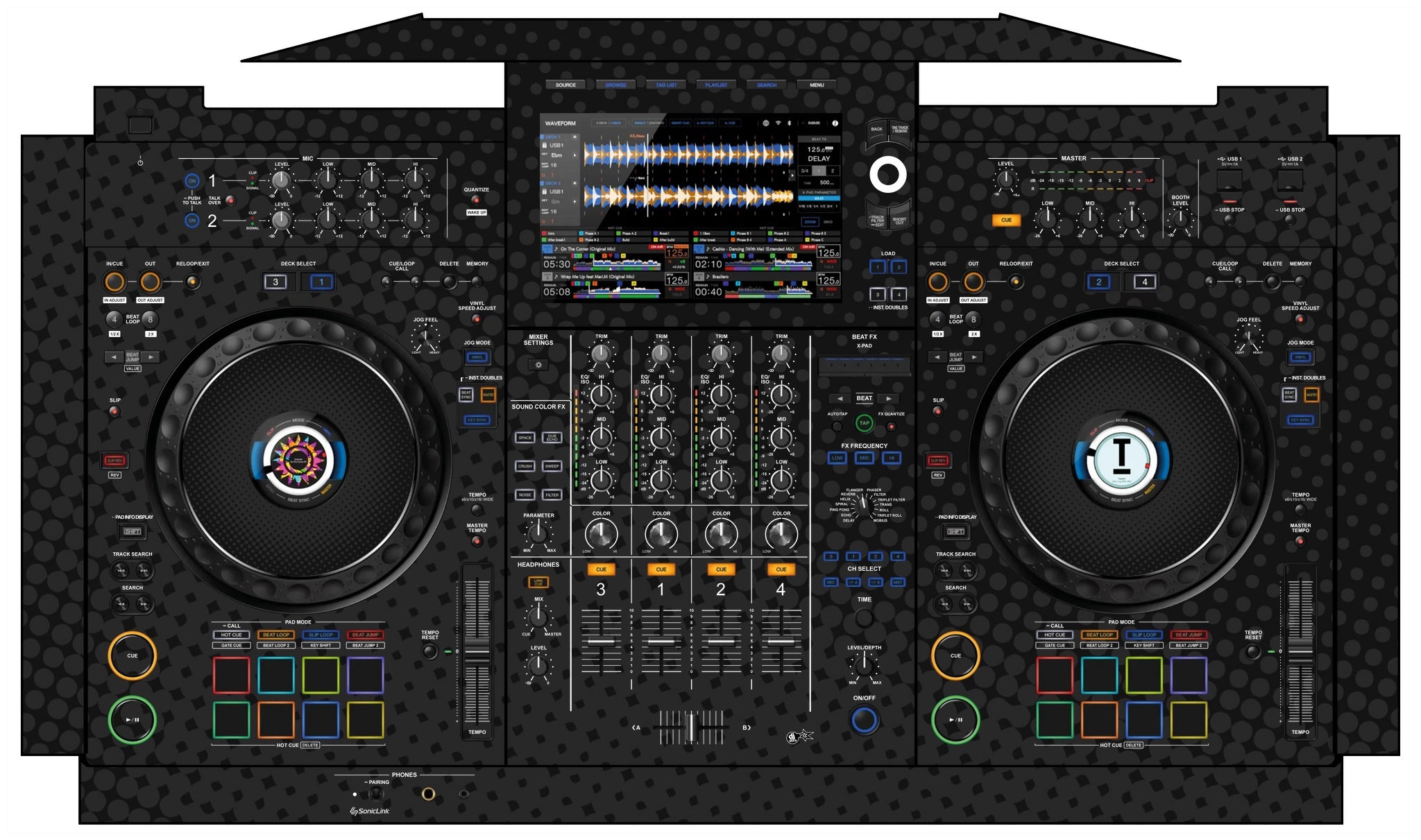 AlphaTheta XDJ AZ Skin Gradienter Black