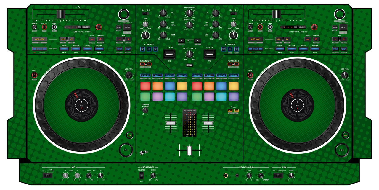 Pioneer DJ DDJ REV 5 Skin Gradienter Green