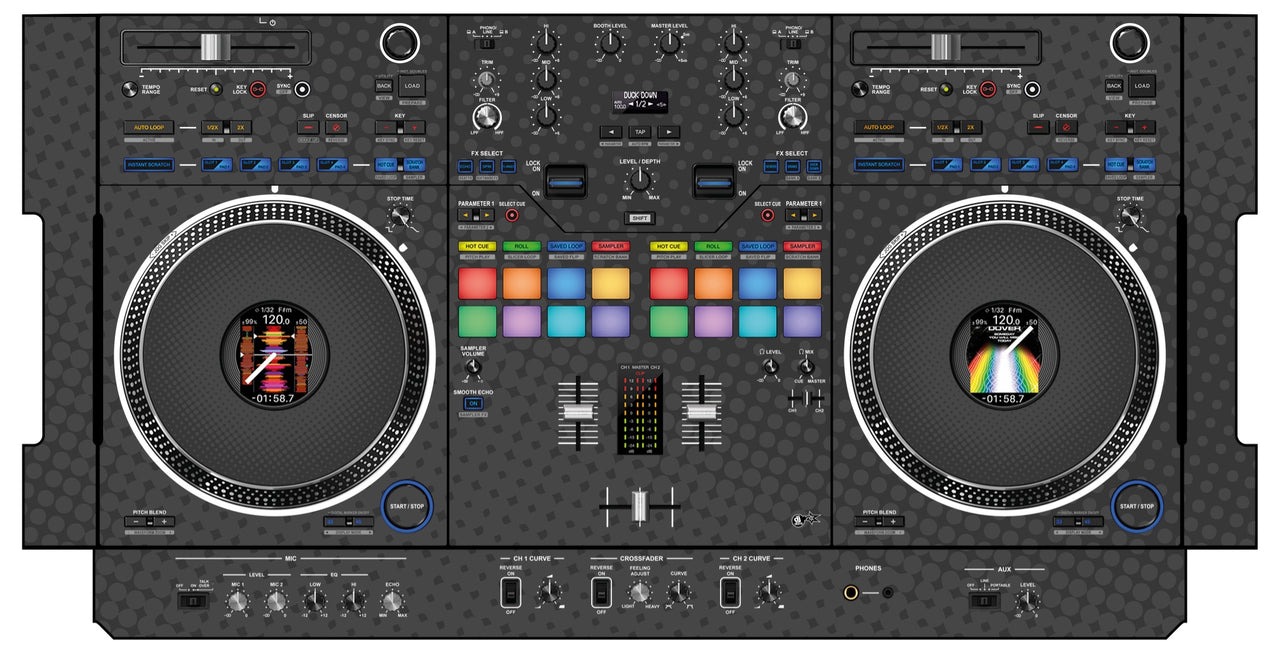 Pioneer DJ DDJ REV 7 Skin Gradienter Grey