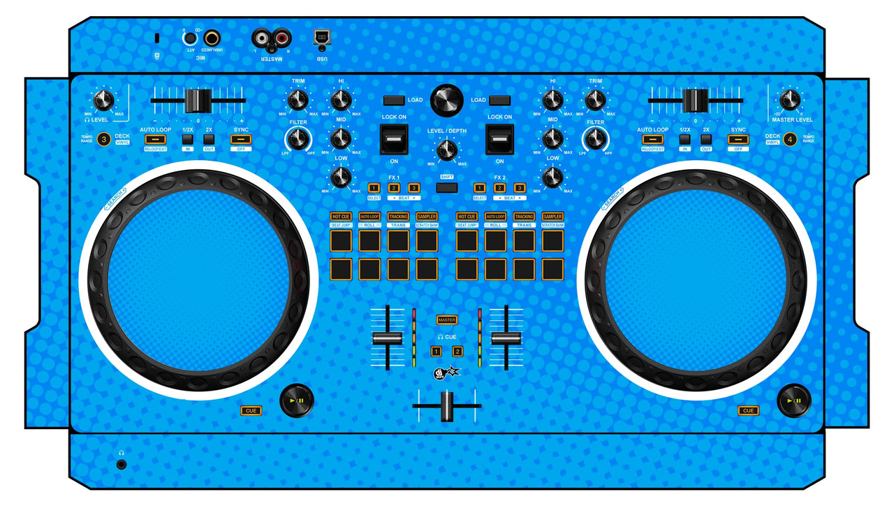 Pioneer DJ DDJ REV 1 Skin Gradienter Blue Light
