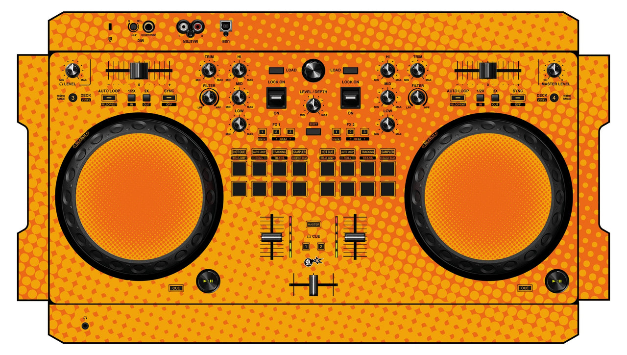 Pioneer DJ DDJ REV 1 Skin Gradienter Orange