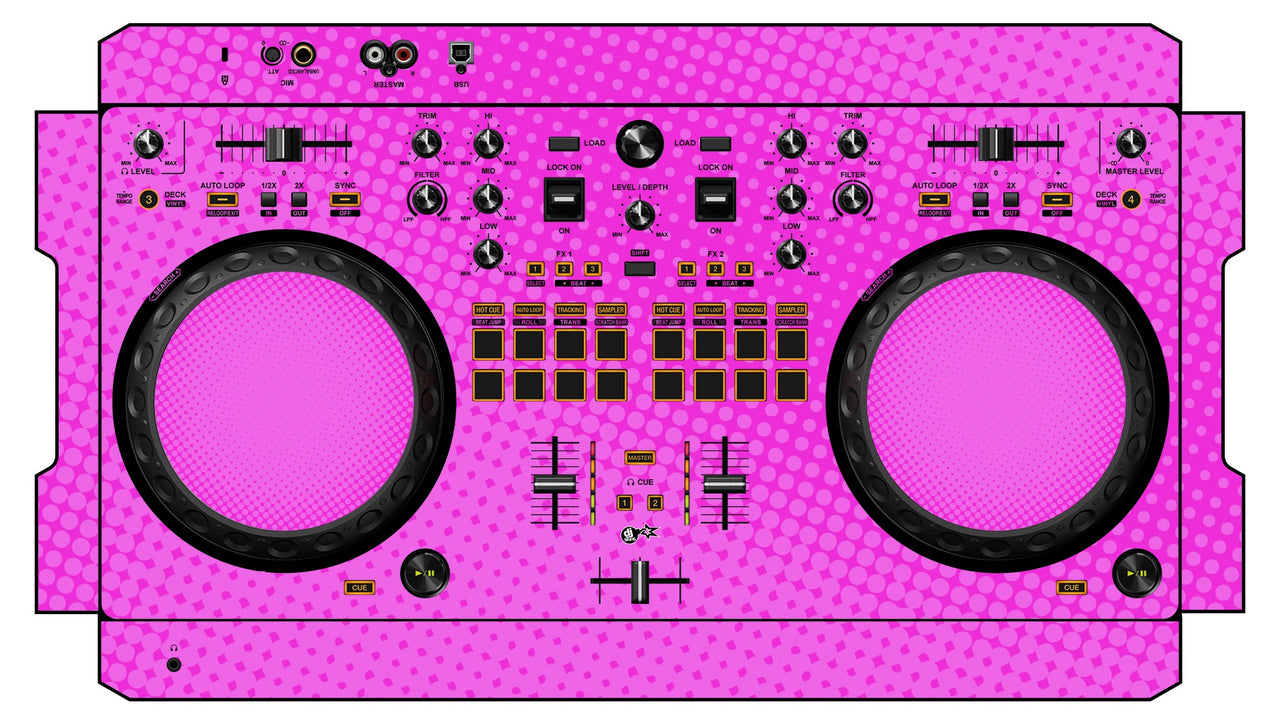 Pioneer DJ DDJ REV 1 Skin Gradienter Pink