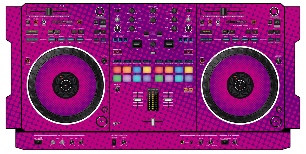 Pioneer DJ DDJ REV 5 Skin Gradienter Purple