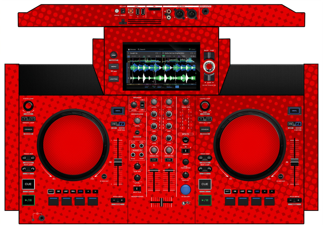 Denon DJ SC Live 2 Skin Gradienter Red