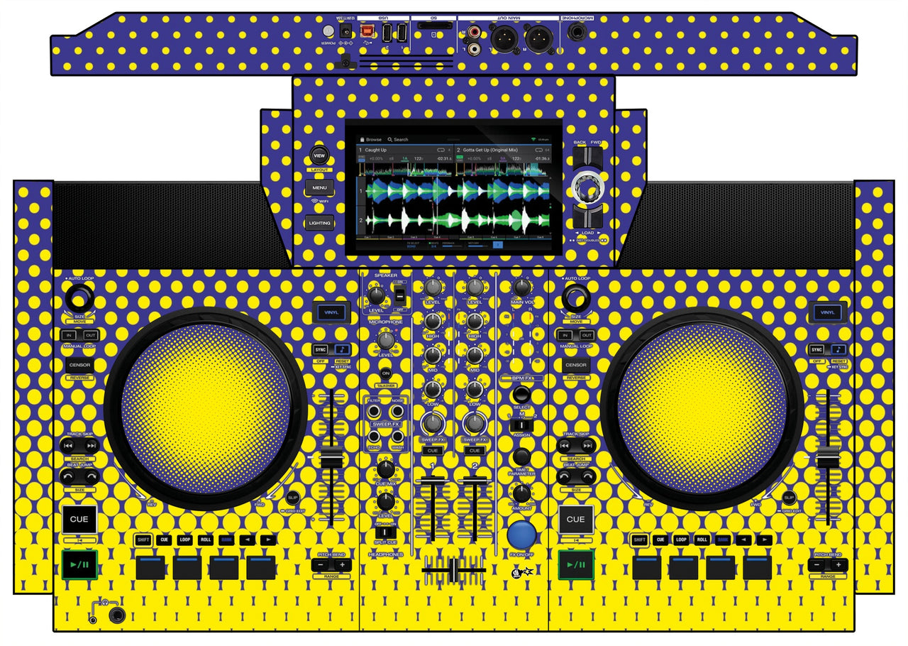 Denon DJ SC Live 2 Skin Gradienter Straight Lila / Gelb