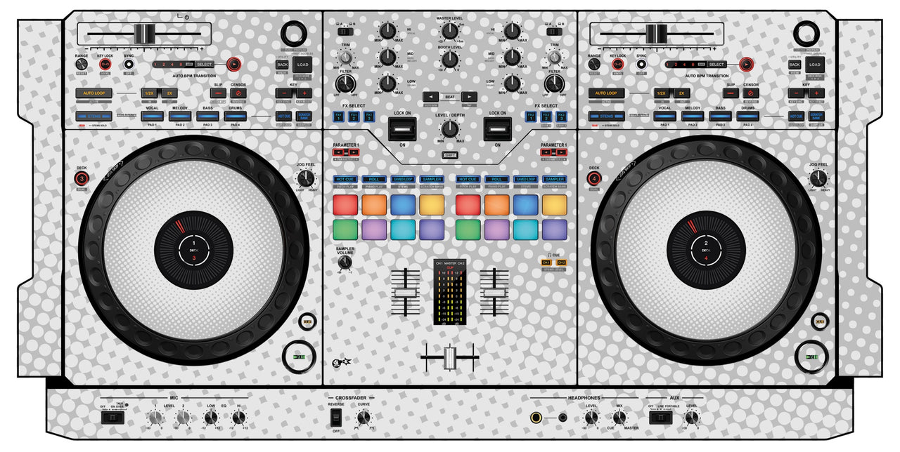 Pioneer DJ DDJ REV 5 Skin Gradienter White