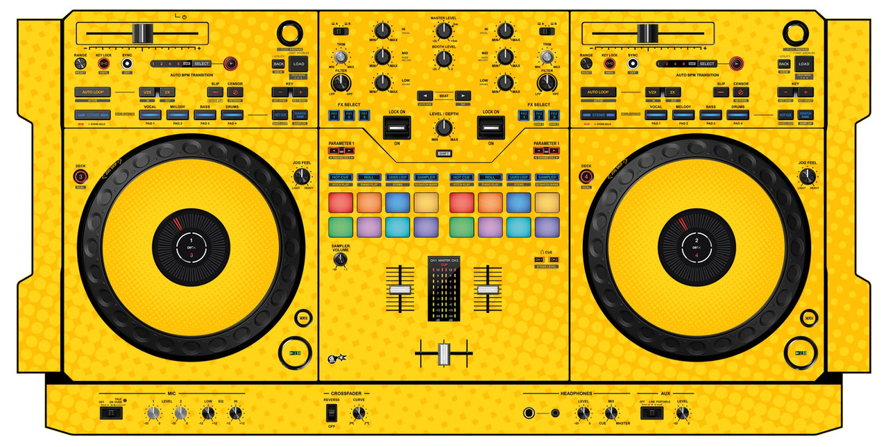 Pioneer DJ DDJ REV 5 Skin Gradienter Yellow