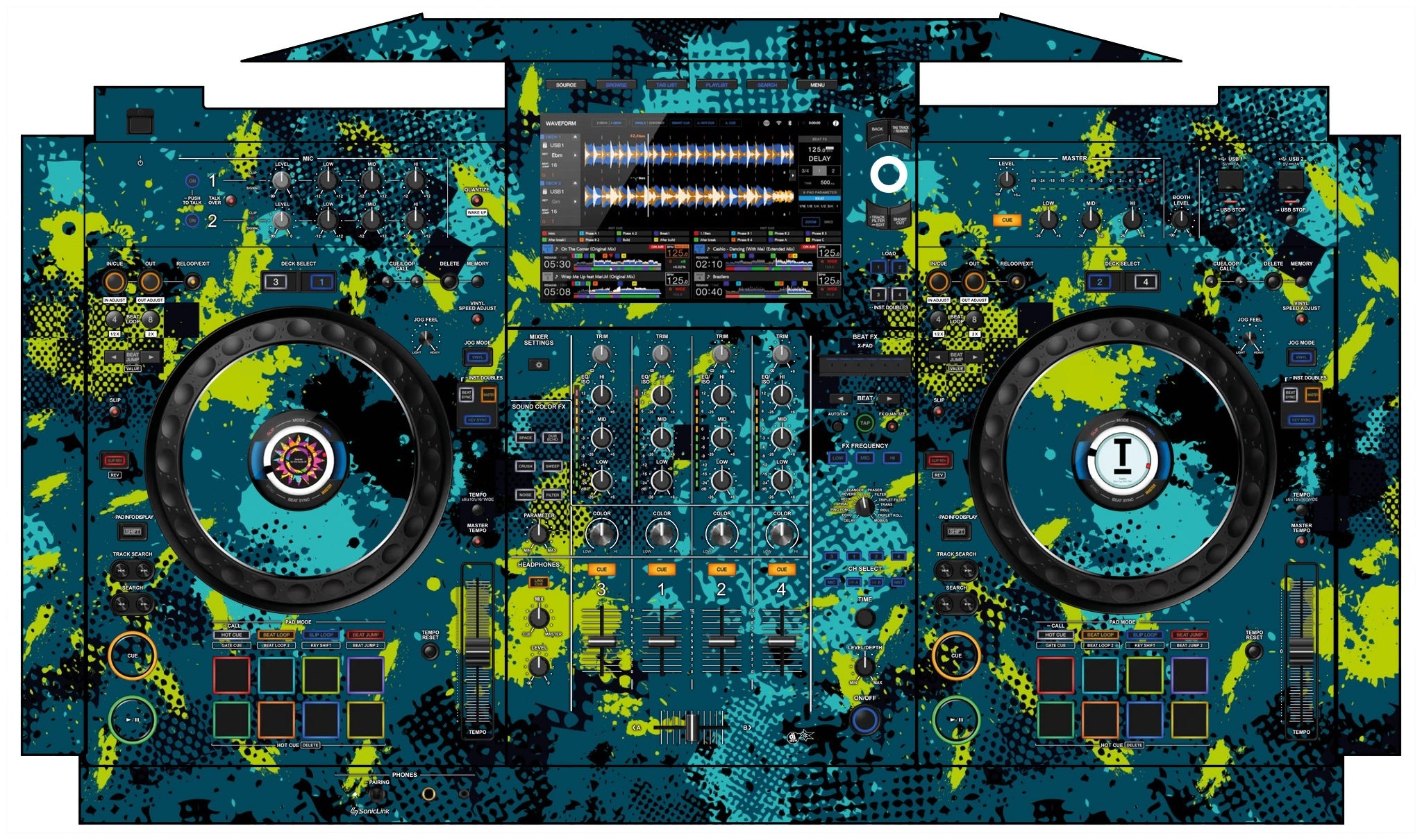 AlphaTheta XDJ AZ Skin Conflict Green