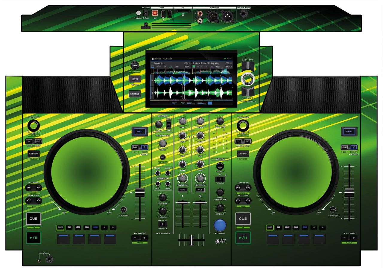 Denon DJ SC Live 2 Skin Green Lazer