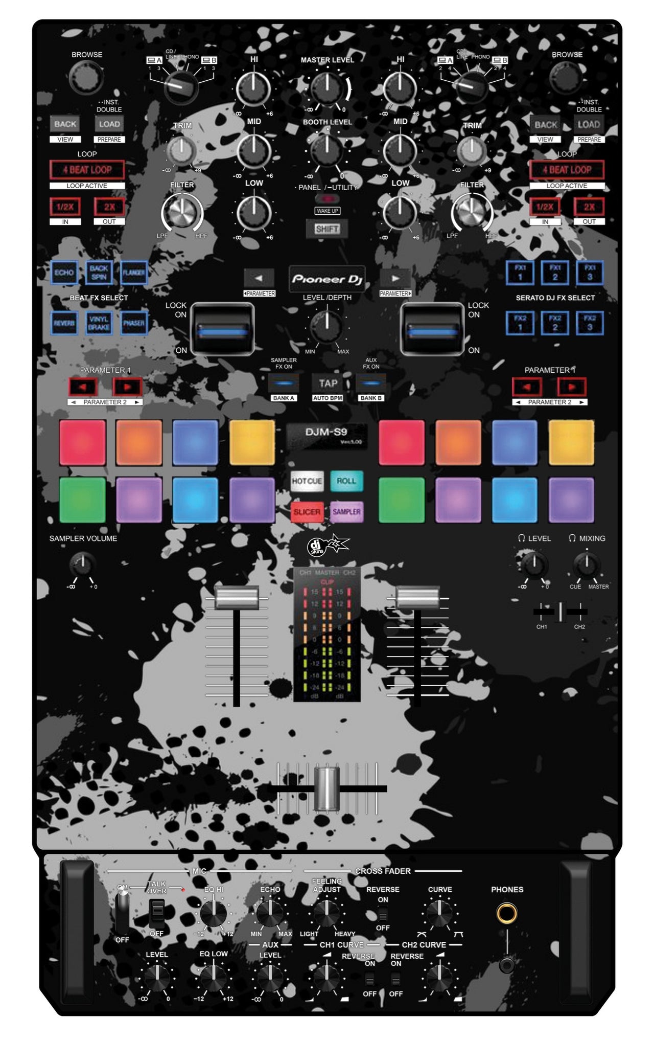 Pioneer DJ DJM S9 Skin Conflict Grey
