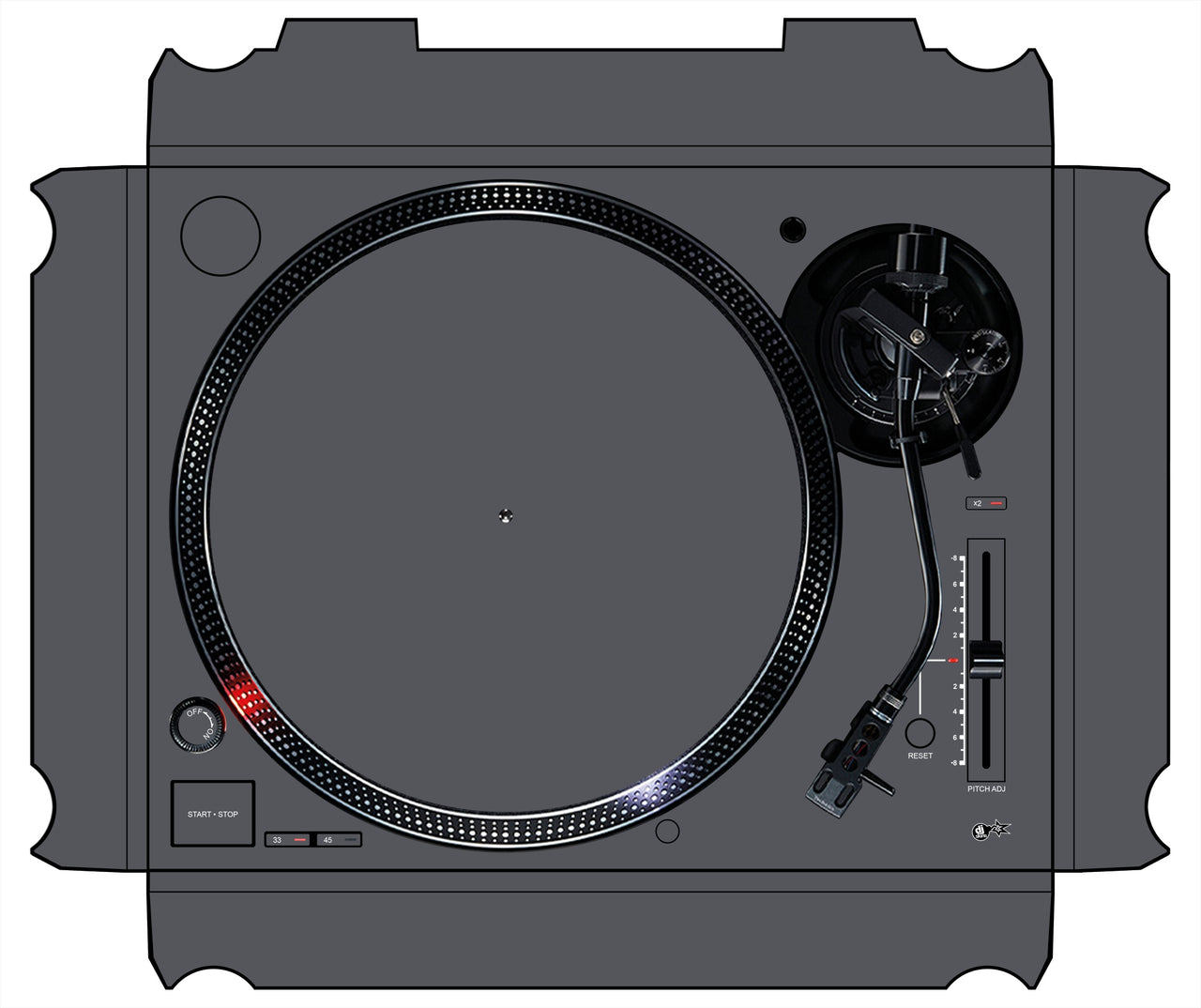 Technics 1200 / 1210 MK7 Skin Gunmetal Grey