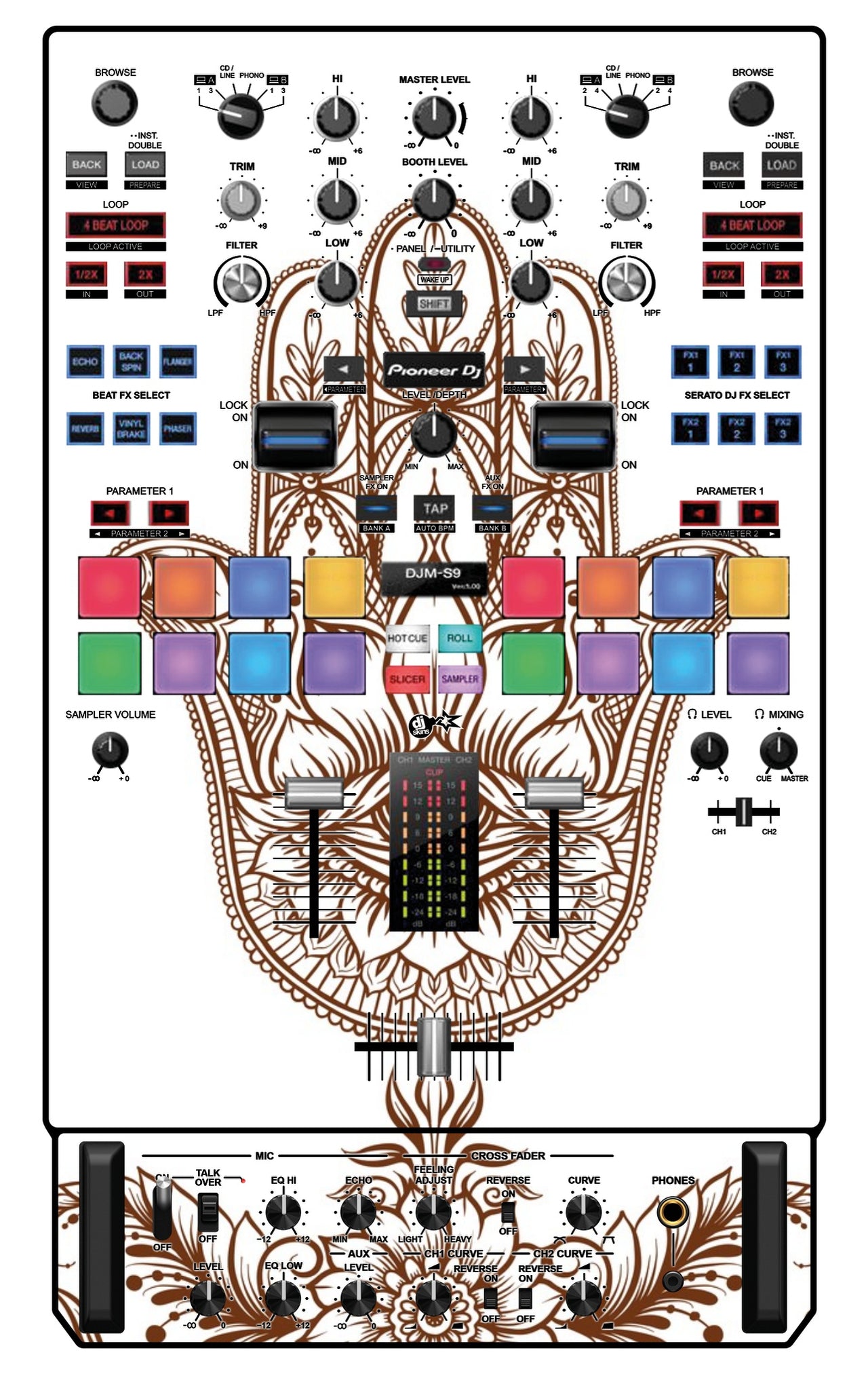 Pioneer DJ DJM S9 Skin Henna Classic