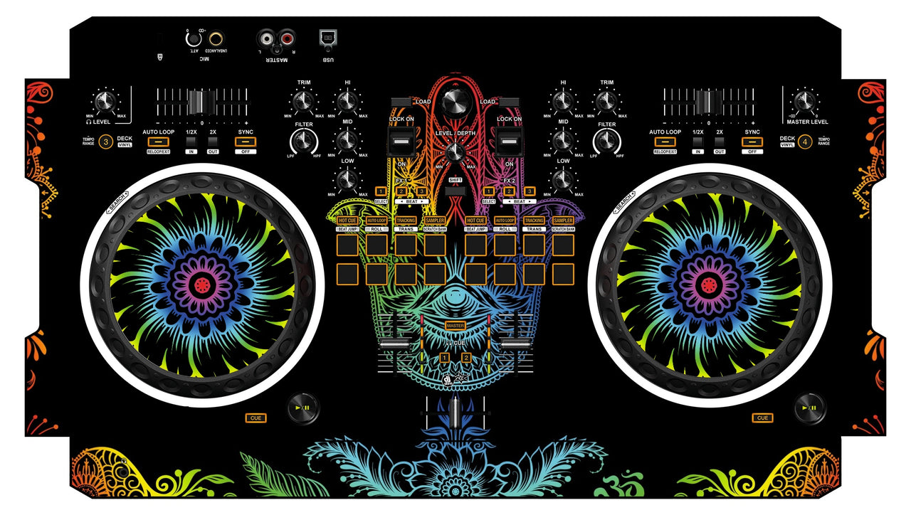 Pioneer DJ DDJ REV 1 Skin Henna Rainbow