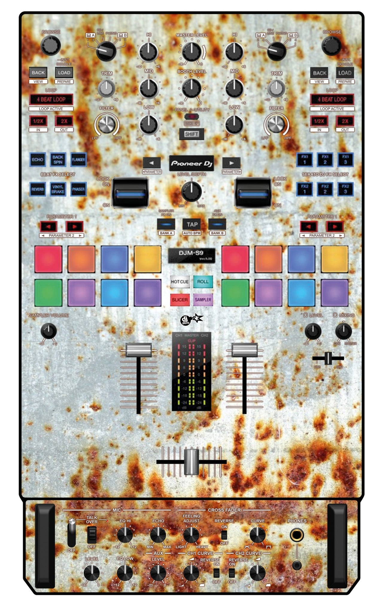 Pioneer DJ DJM S9 Skin In-Rust-Rial