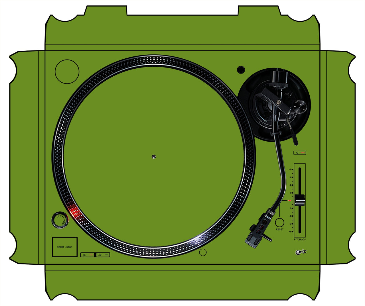 Technics 1200 / 1210 MK7 Skin Khaki Olive