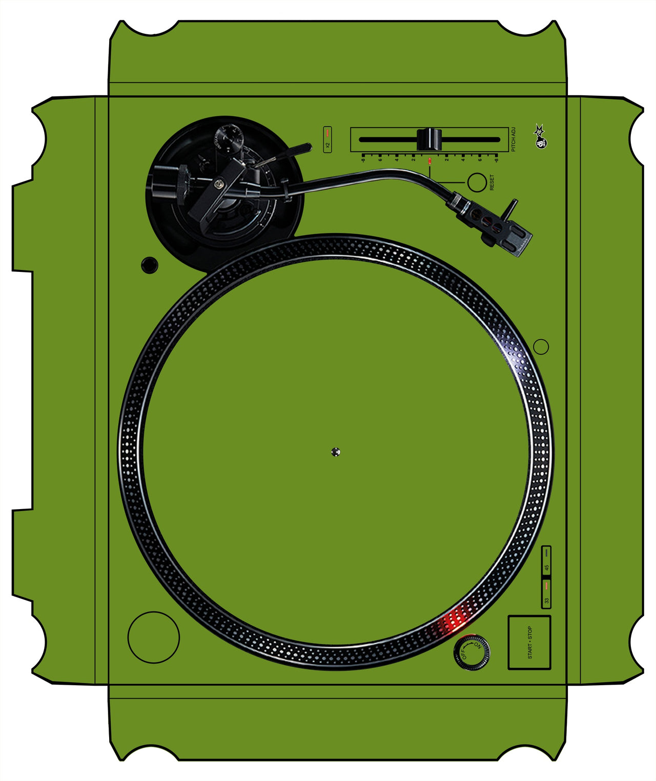 Technics 1200 / 1210 MK7 VERTICAL Skin Khaki Olive