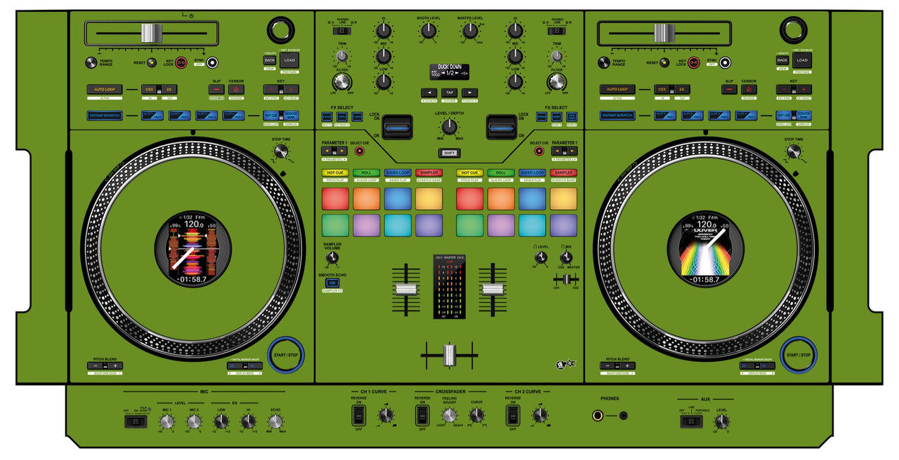 Pioneer DJ DDJ REV 7 Skin Khaki Olive